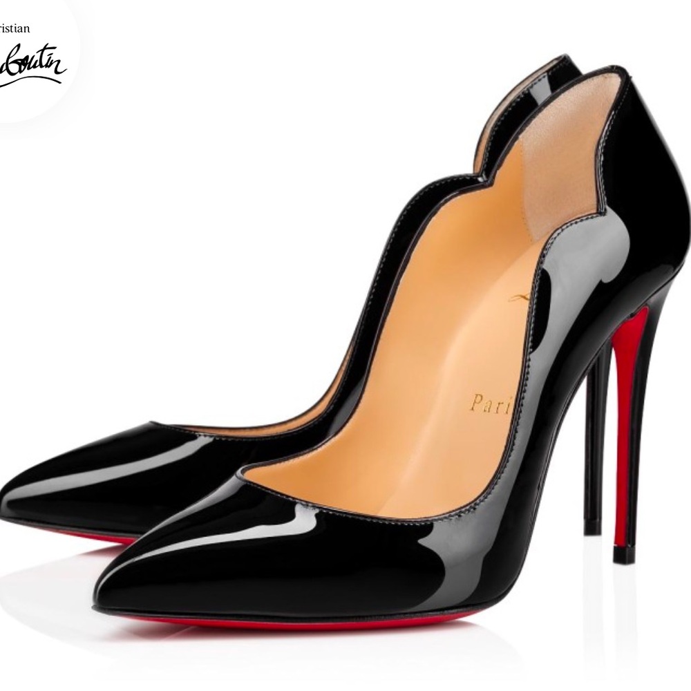 Christian Louboutin Black Hot Chick 100 Patent leather pumps